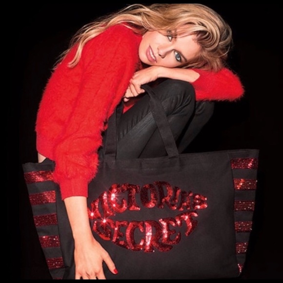 Victoria’s Secret red lip sequin weekender - Picture 2 of 2